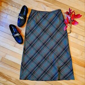 Vintage JM Collection Plaid Maxi Skirt